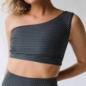 Albion Fit Bikini Midnight Dash Crop Top and High Waisted Swim Skirt Size XS